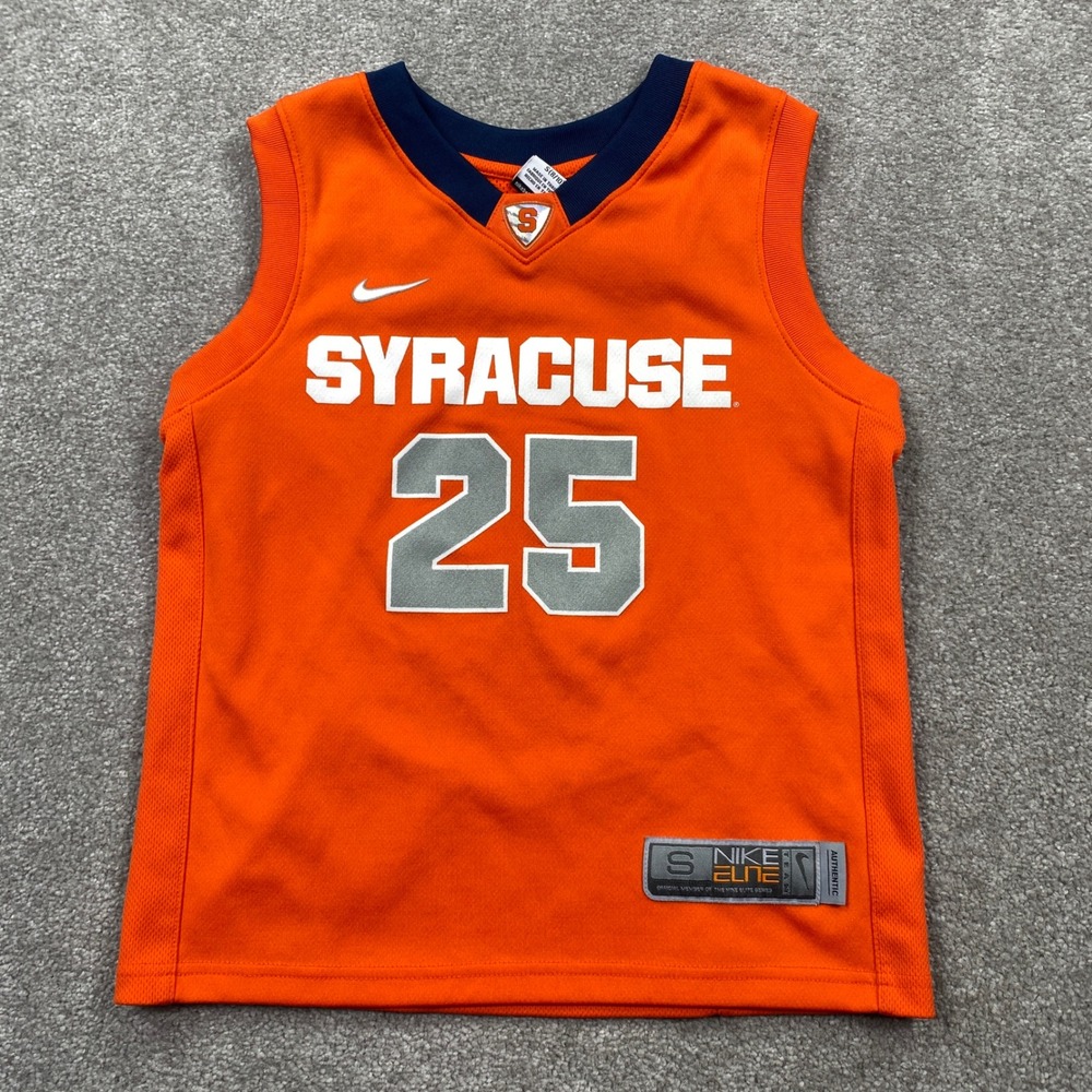 Nike Basketball Jersey Kids Small 8/10 Orange Syracuse 25 Elite Team Sleeveless